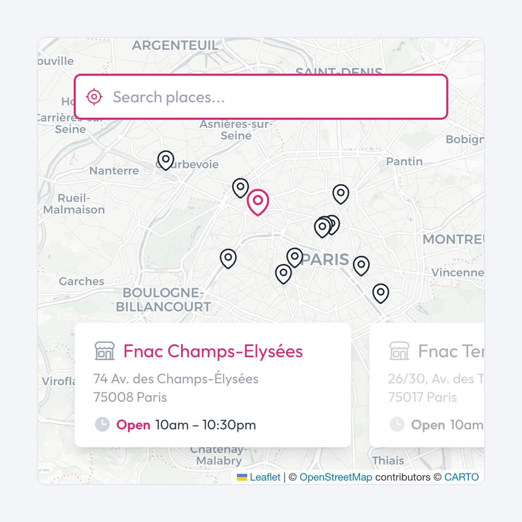 Store Locator Autocomplete example
